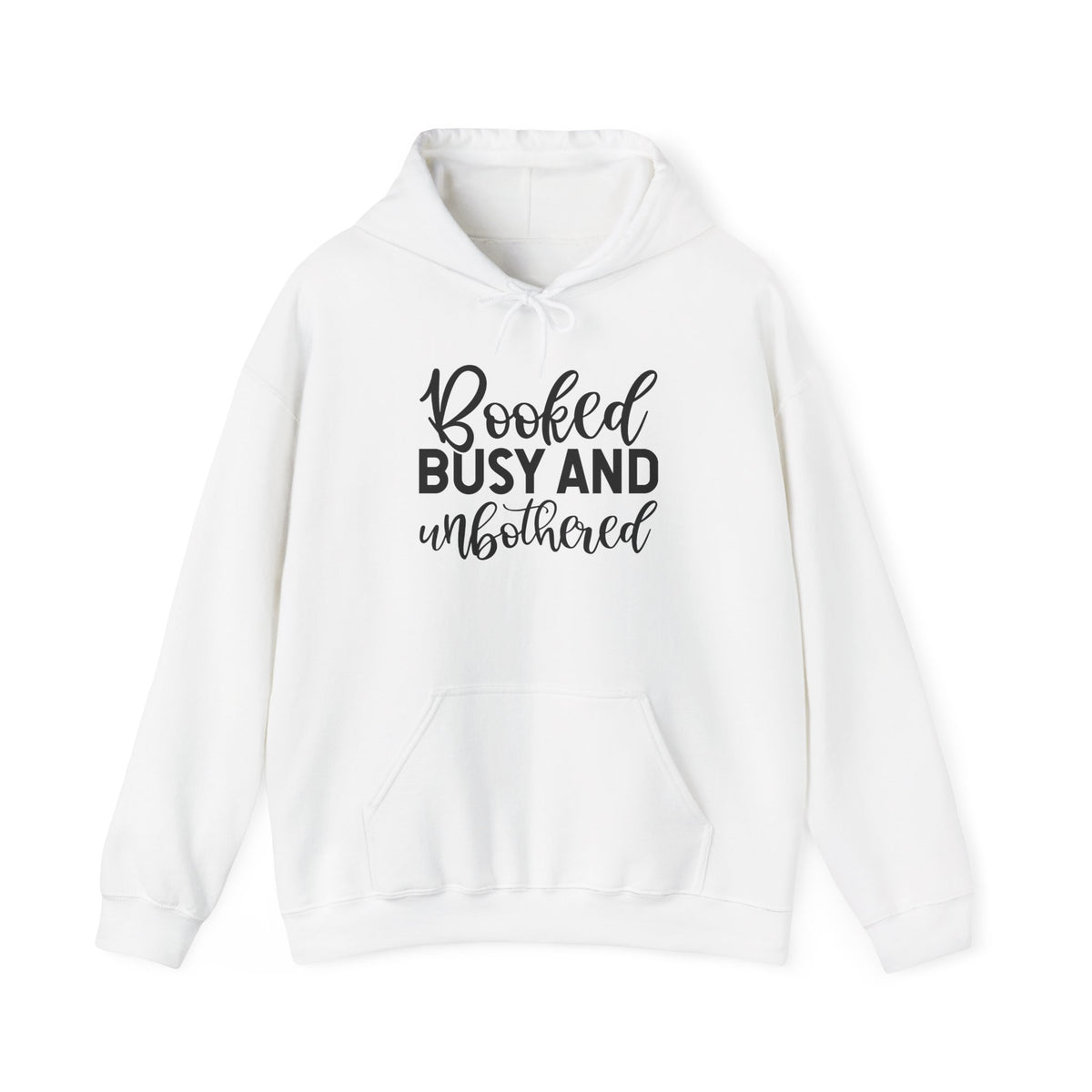 Booked, Busy and Unbothered Hoodie — Cozy Reading Lover Pullover