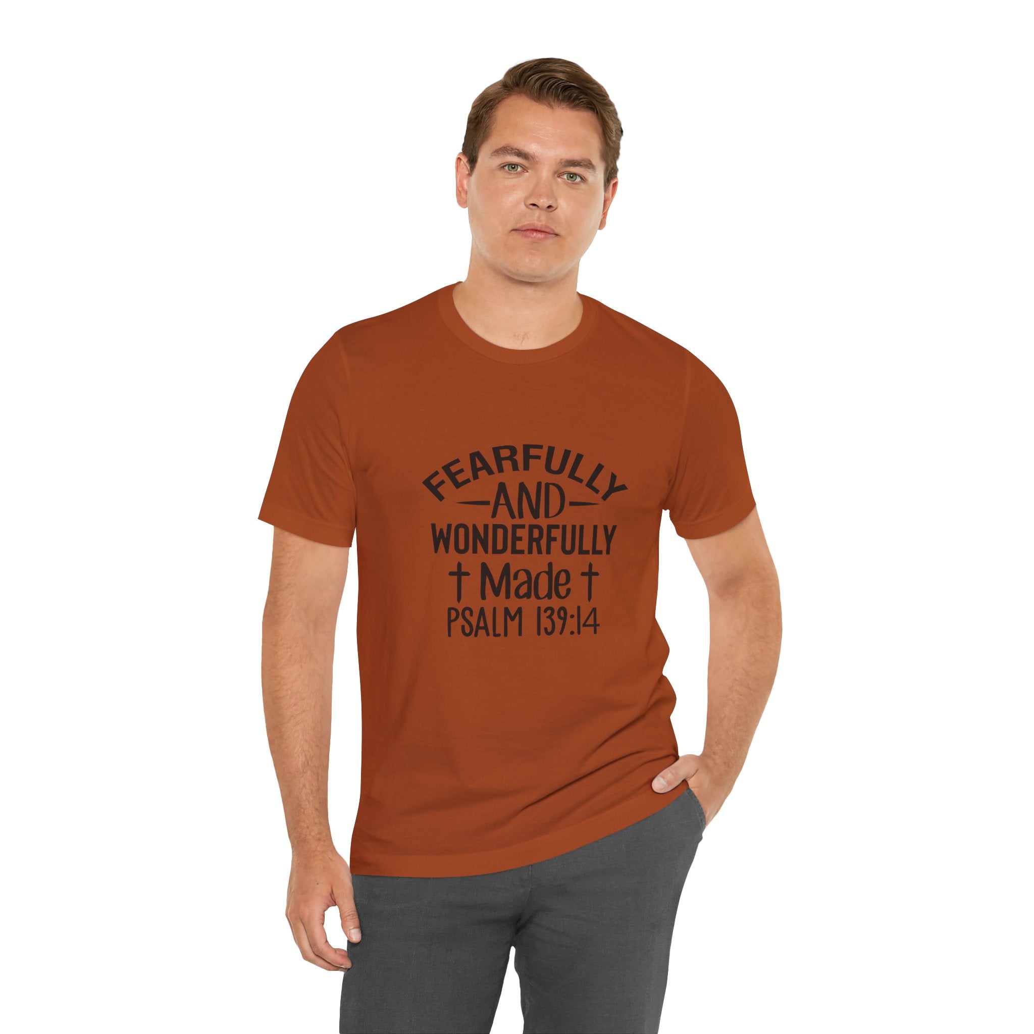 "Fearfully and Wonderfully Made" Psalm 139:14 Christian Faith T-Shirt