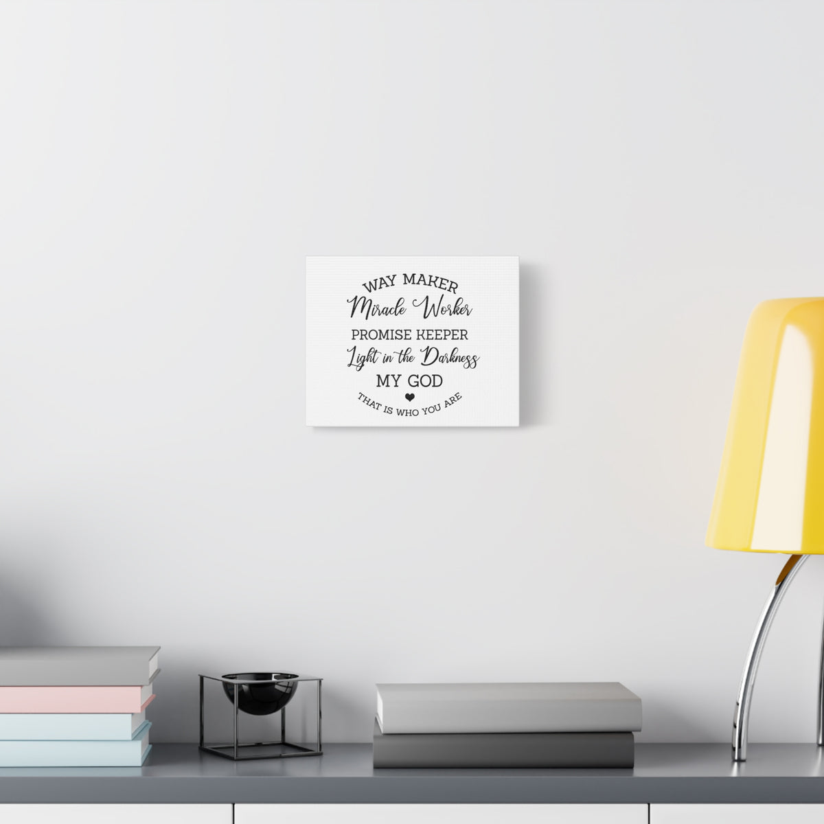 Way Maker Faith Canvas - 'Way Maker, Miracle Worker...' Stretched Wall Art