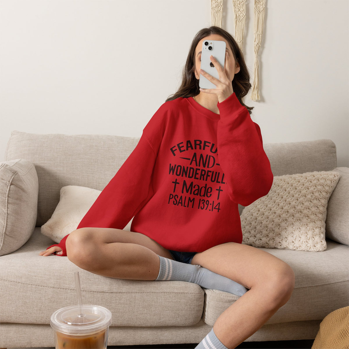 Faith Crewneck Sweatshirt — “Fearfully and Wonderfully Made” Psalm 139:14