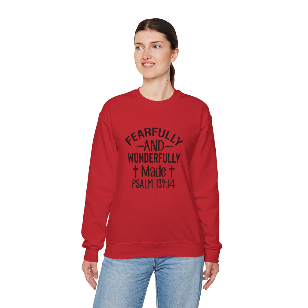 Faith Crewneck Sweatshirt — “Fearfully and Wonderfully Made” Psalm 139:14