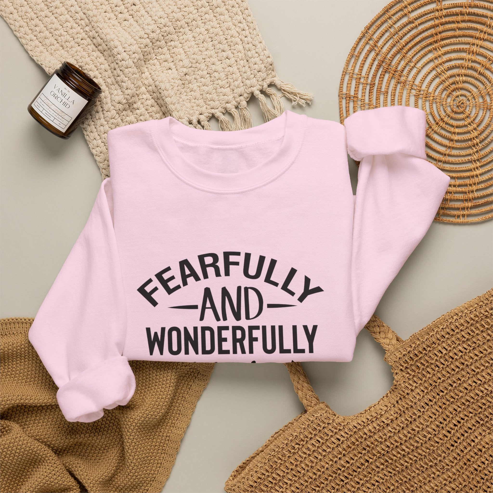 Faith Crewneck Sweatshirt — “Fearfully and Wonderfully Made” Psalm 139:14
