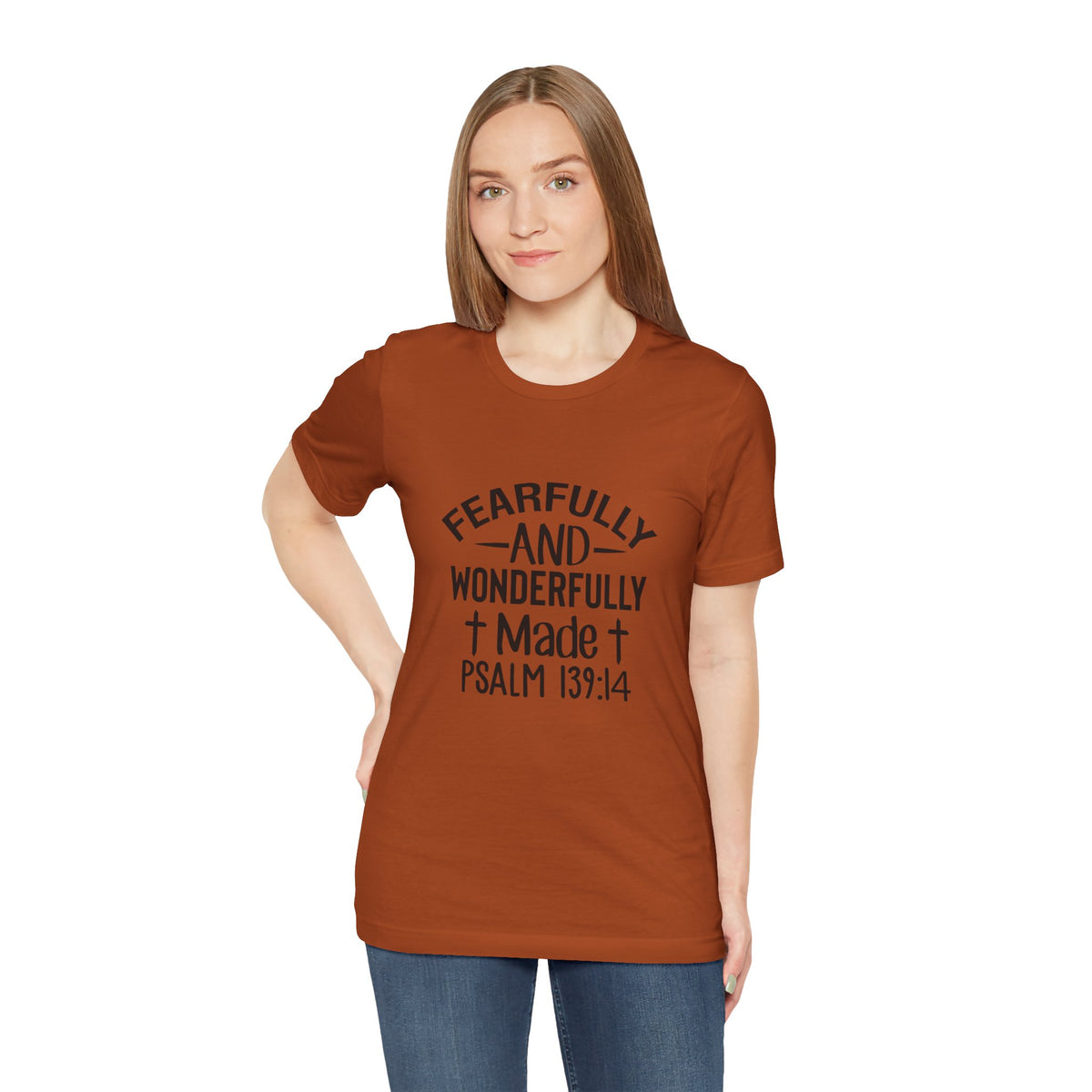 "Fearfully and Wonderfully Made" Psalm 139:14 Christian Faith T-Shirt