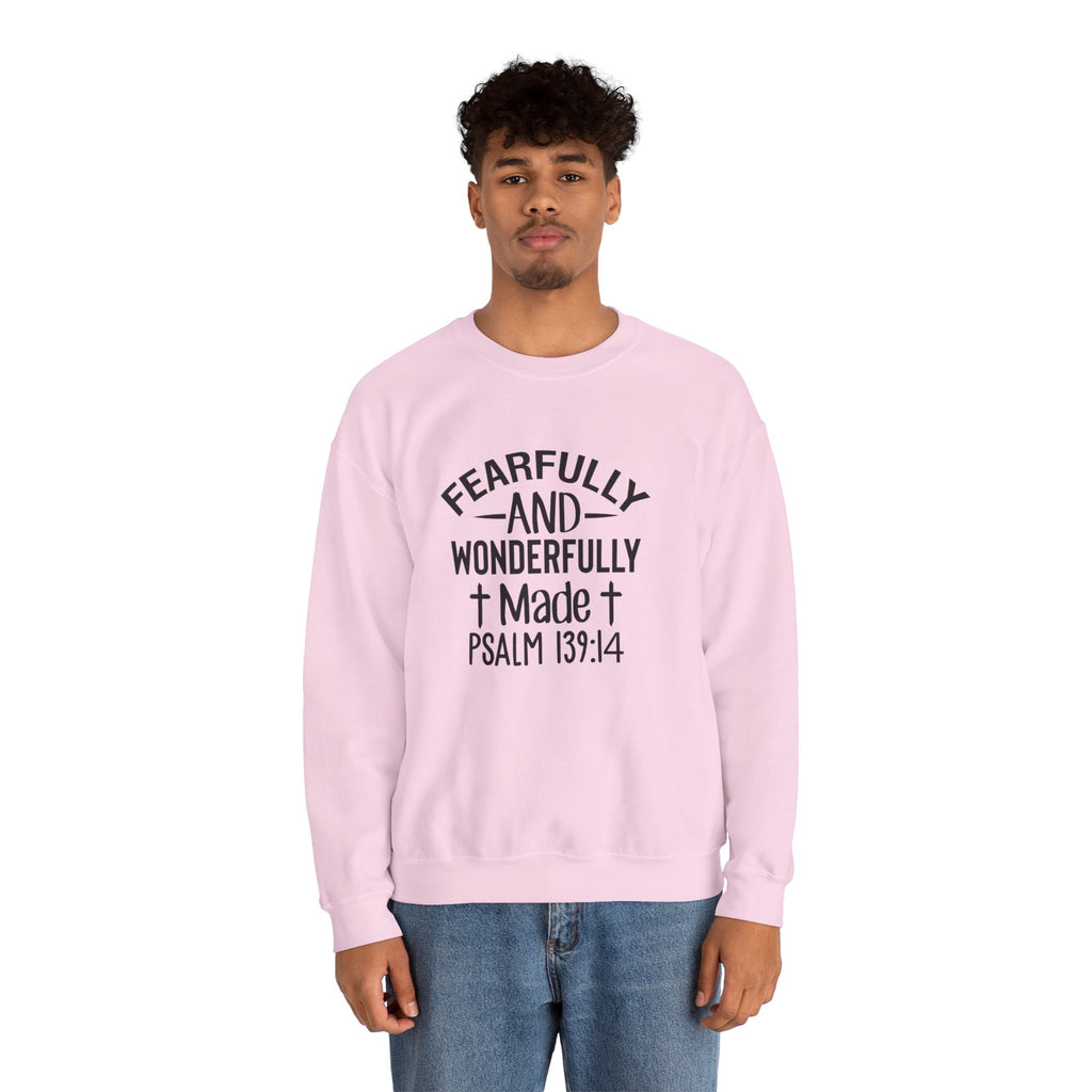 Faith Crewneck Sweatshirt — “Fearfully and Wonderfully Made” Psalm 139:14