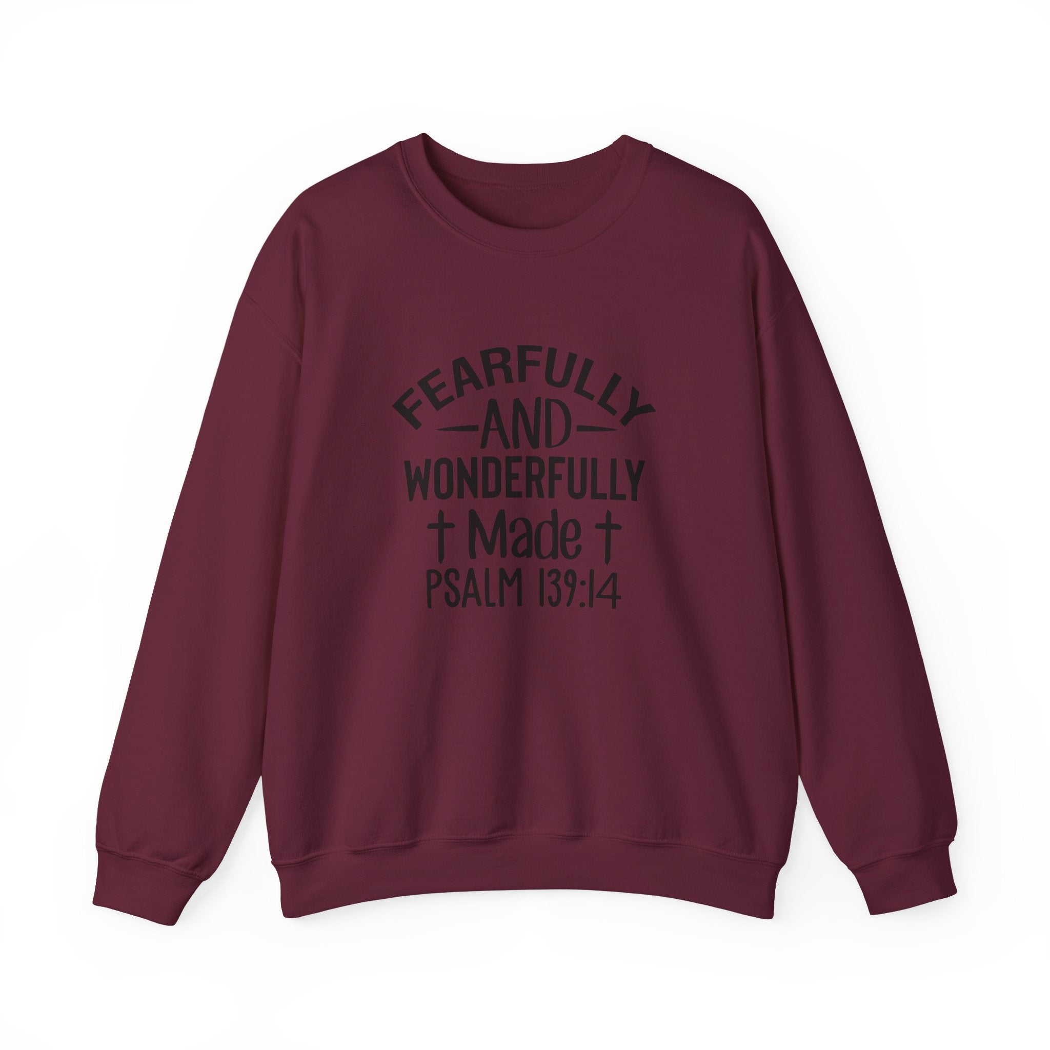 Faith Crewneck Sweatshirt — “Fearfully and Wonderfully Made” Psalm 139:14
