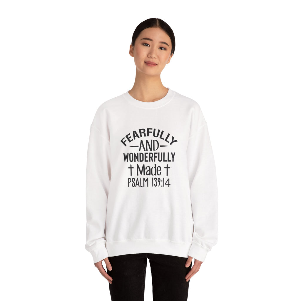 Faith Crewneck Sweatshirt — “Fearfully and Wonderfully Made” Psalm 139:14