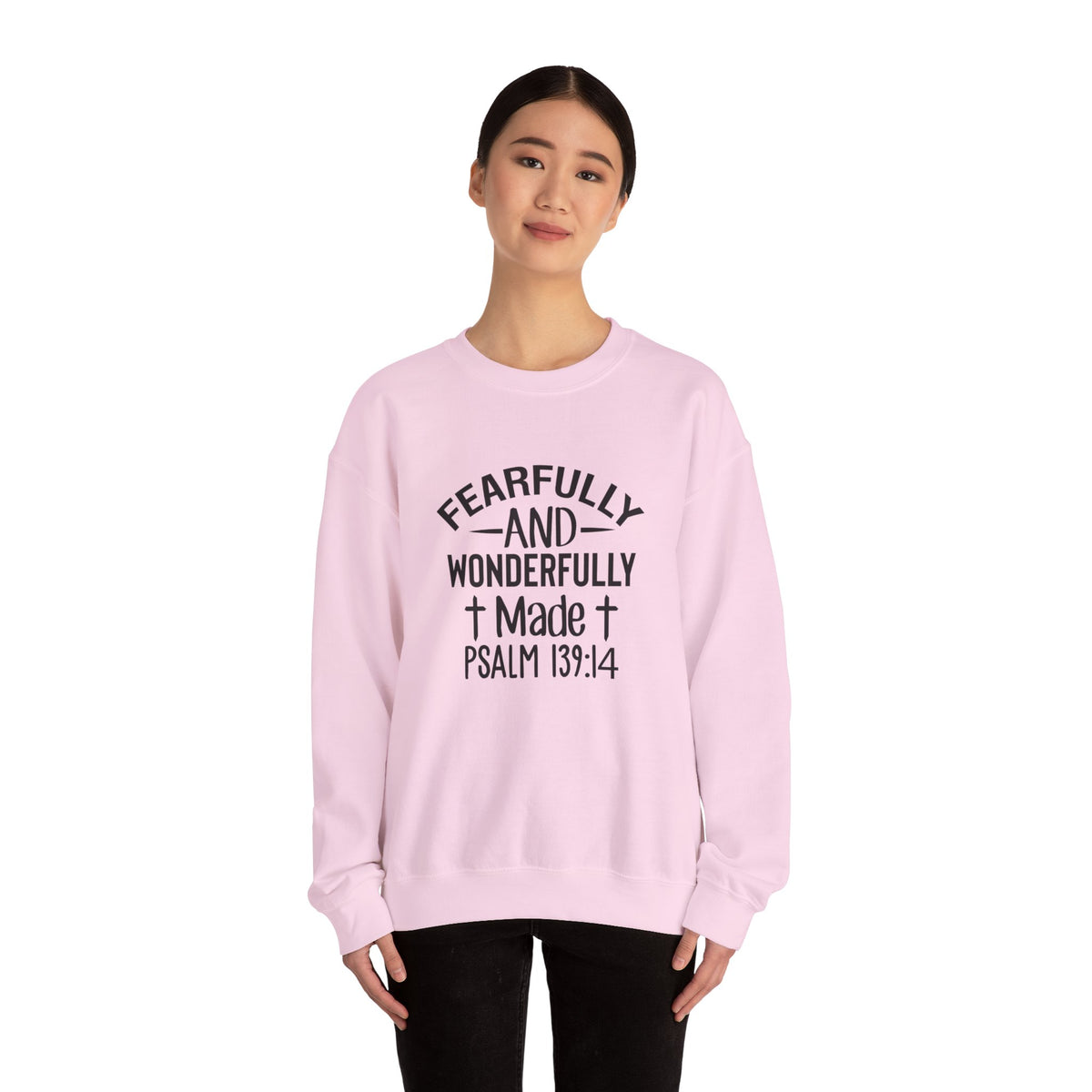 Faith Crewneck Sweatshirt — “Fearfully and Wonderfully Made” Psalm 139:14