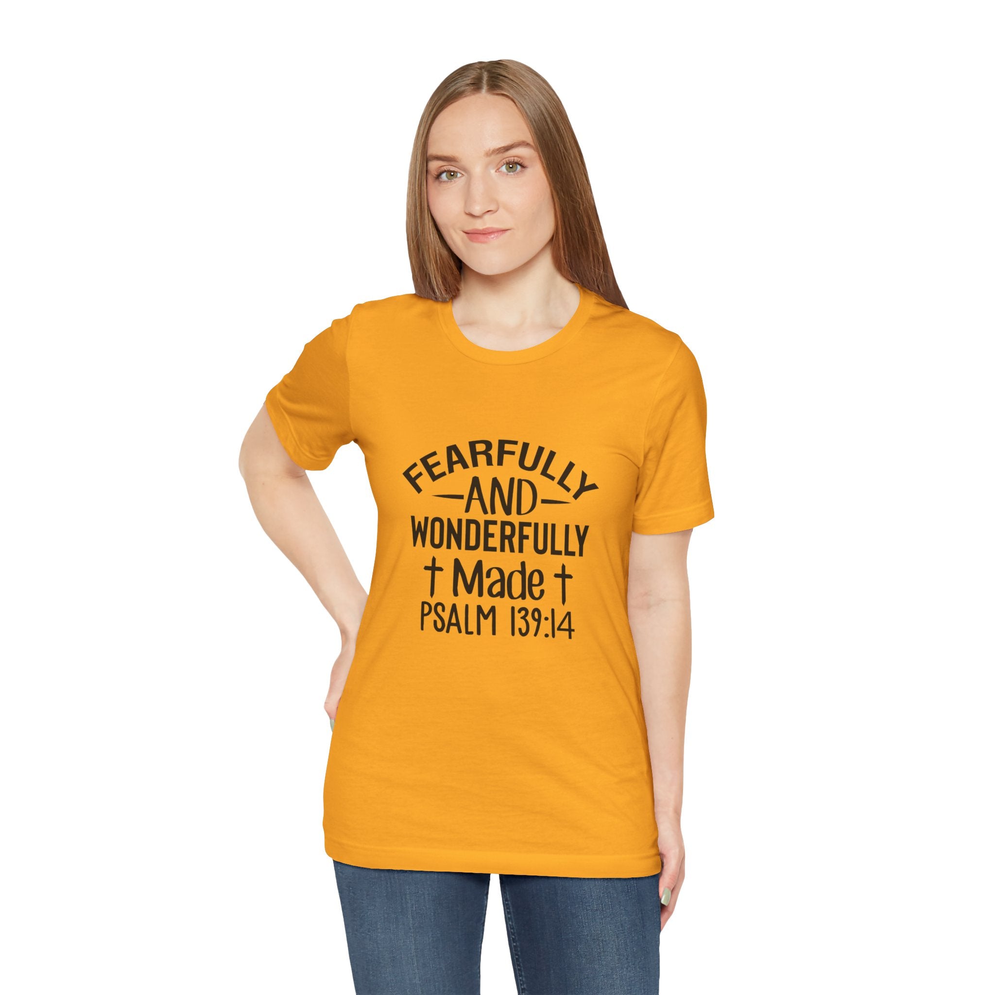 "Fearfully and Wonderfully Made" Psalm 139:14 Christian Faith T-Shirt