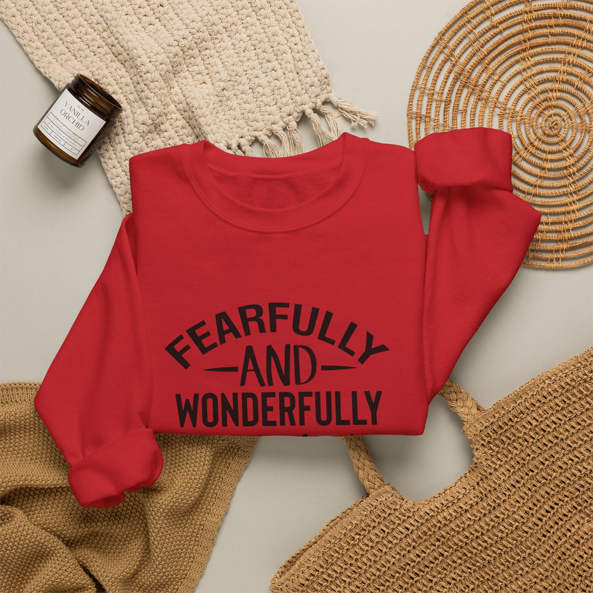 Faith Crewneck Sweatshirt — “Fearfully and Wonderfully Made” Psalm 139:14