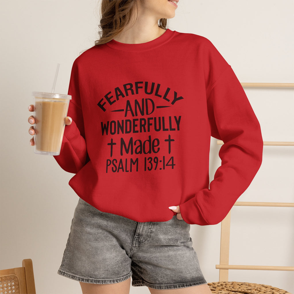 Faith Crewneck Sweatshirt — “Fearfully and Wonderfully Made” Psalm 139:14