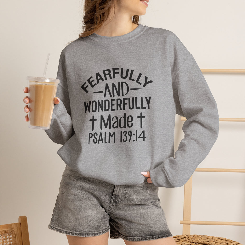Faith Crewneck Sweatshirt — “Fearfully and Wonderfully Made” Psalm 139:14