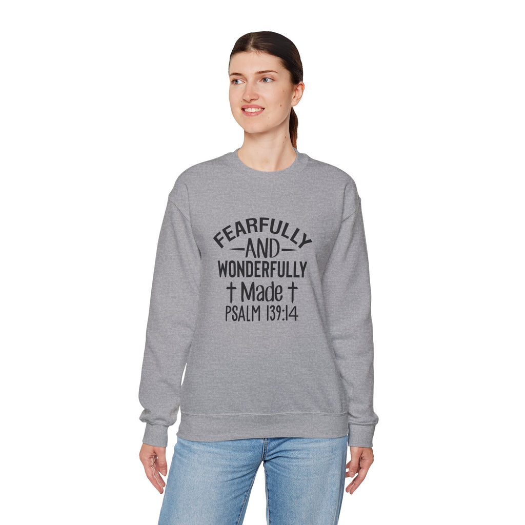 Faith Crewneck Sweatshirt — “Fearfully and Wonderfully Made” Psalm 139:14
