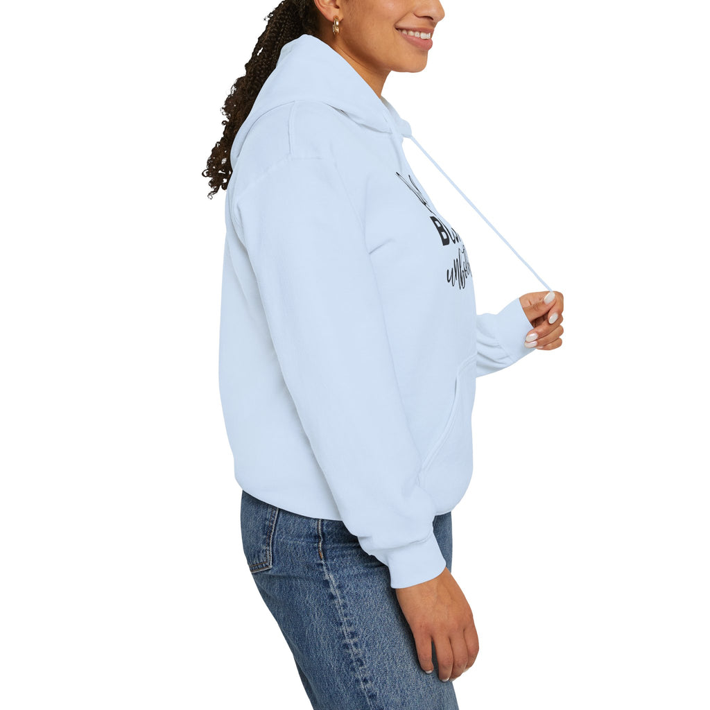 Booked, Busy and Unbothered Hoodie — Cozy Reading Lover Pullover