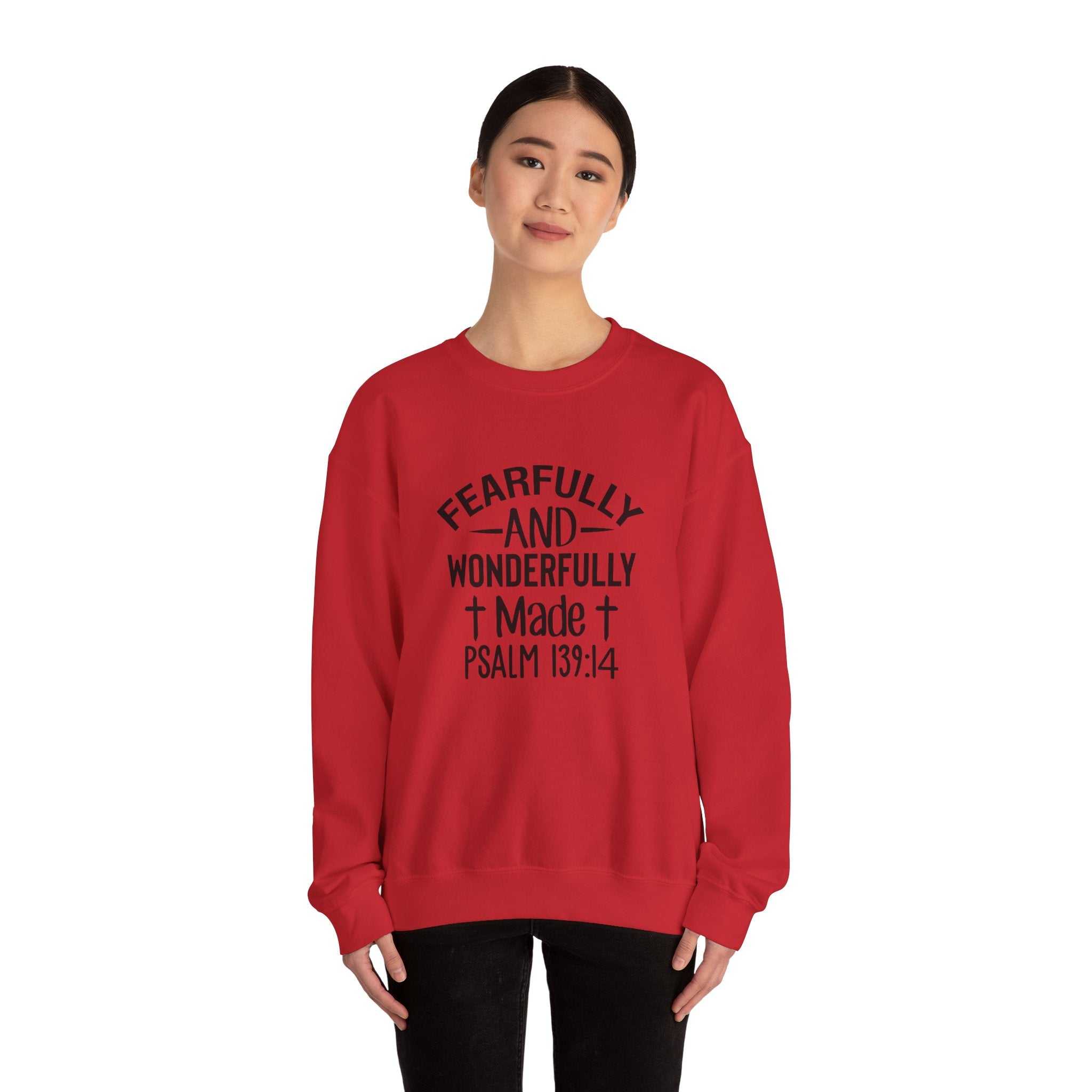 Faith Crewneck Sweatshirt — “Fearfully and Wonderfully Made” Psalm 139:14