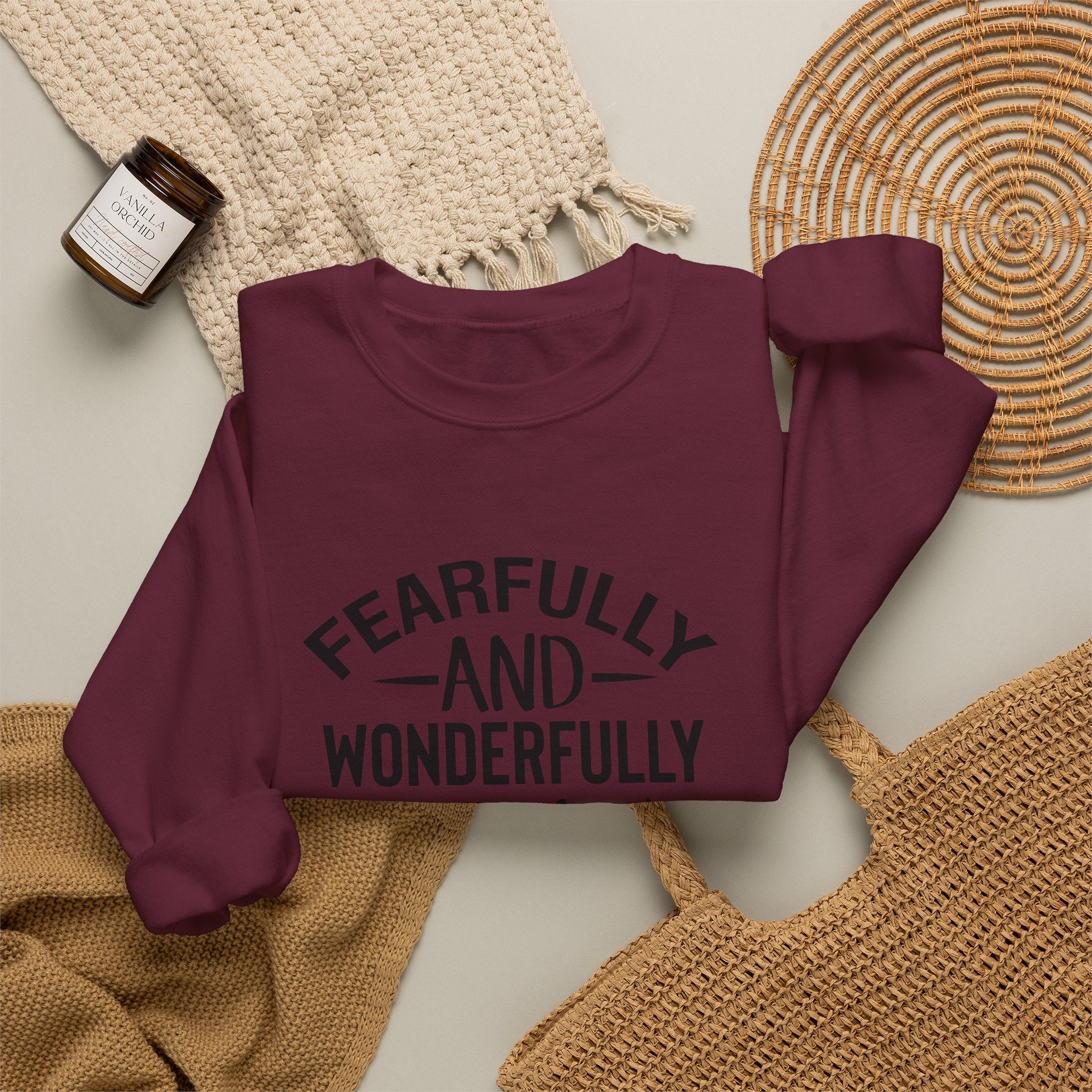 Faith Crewneck Sweatshirt — “Fearfully and Wonderfully Made” Psalm 139:14
