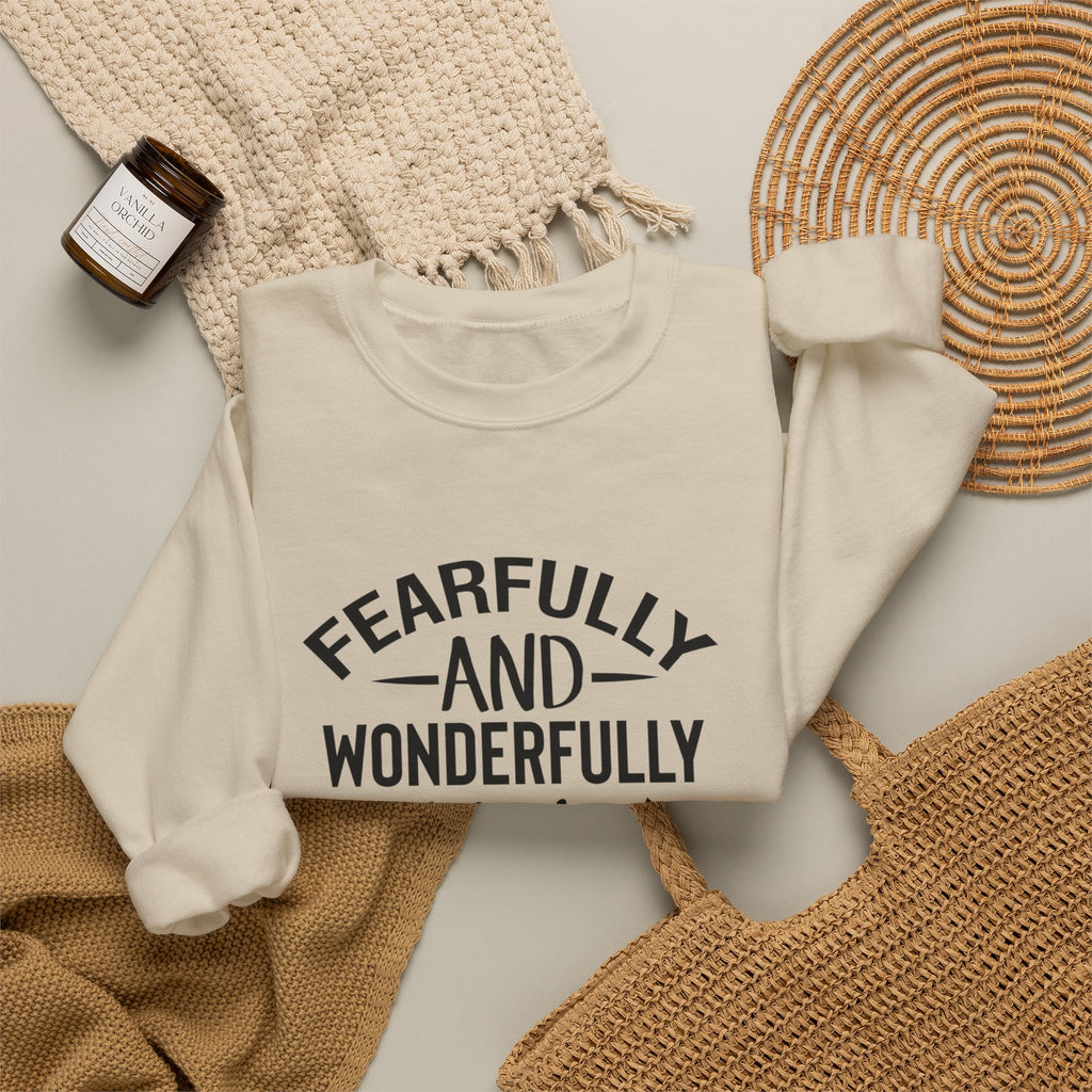 Faith Crewneck Sweatshirt — “Fearfully and Wonderfully Made” Psalm 139:14