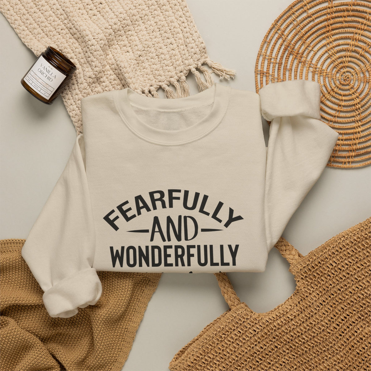 Faith Crewneck Sweatshirt — “Fearfully and Wonderfully Made” Psalm 139:14