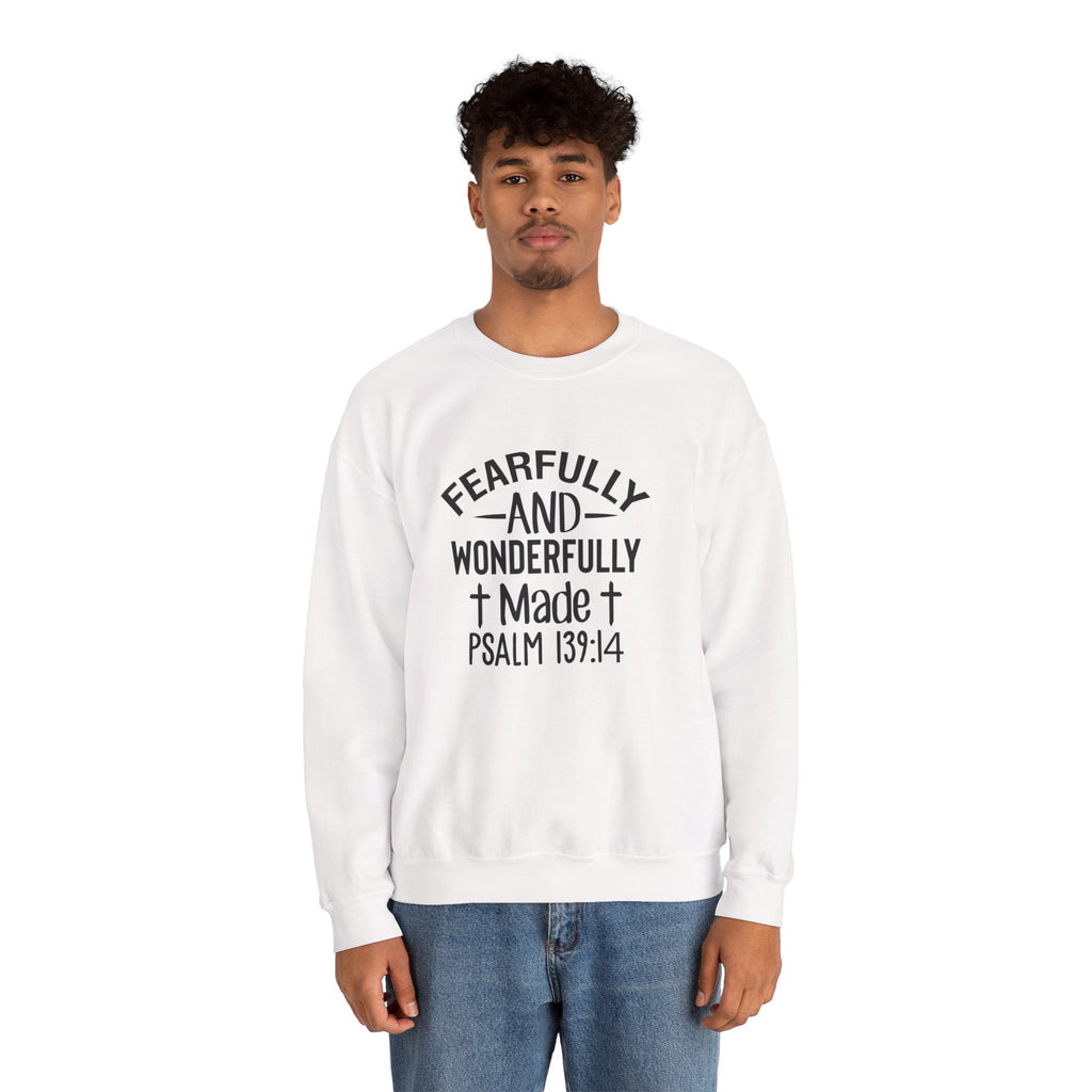 Faith Crewneck Sweatshirt — “Fearfully and Wonderfully Made” Psalm 139:14