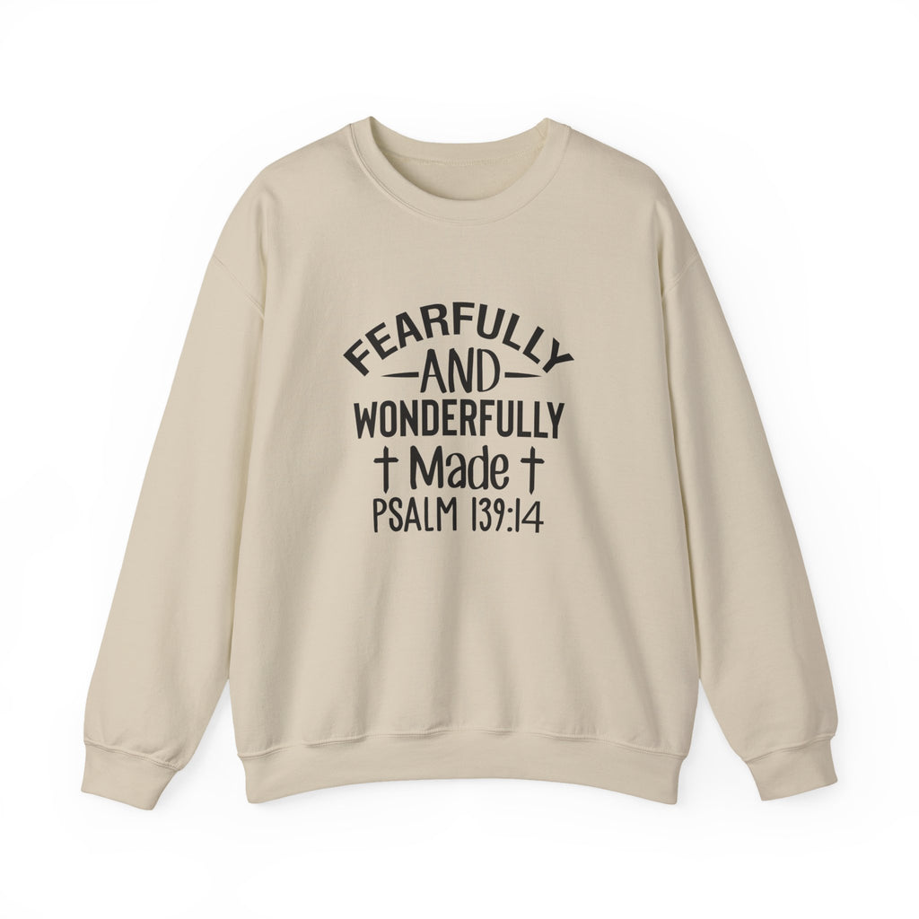 Faith Crewneck Sweatshirt — “Fearfully and Wonderfully Made” Psalm 139:14