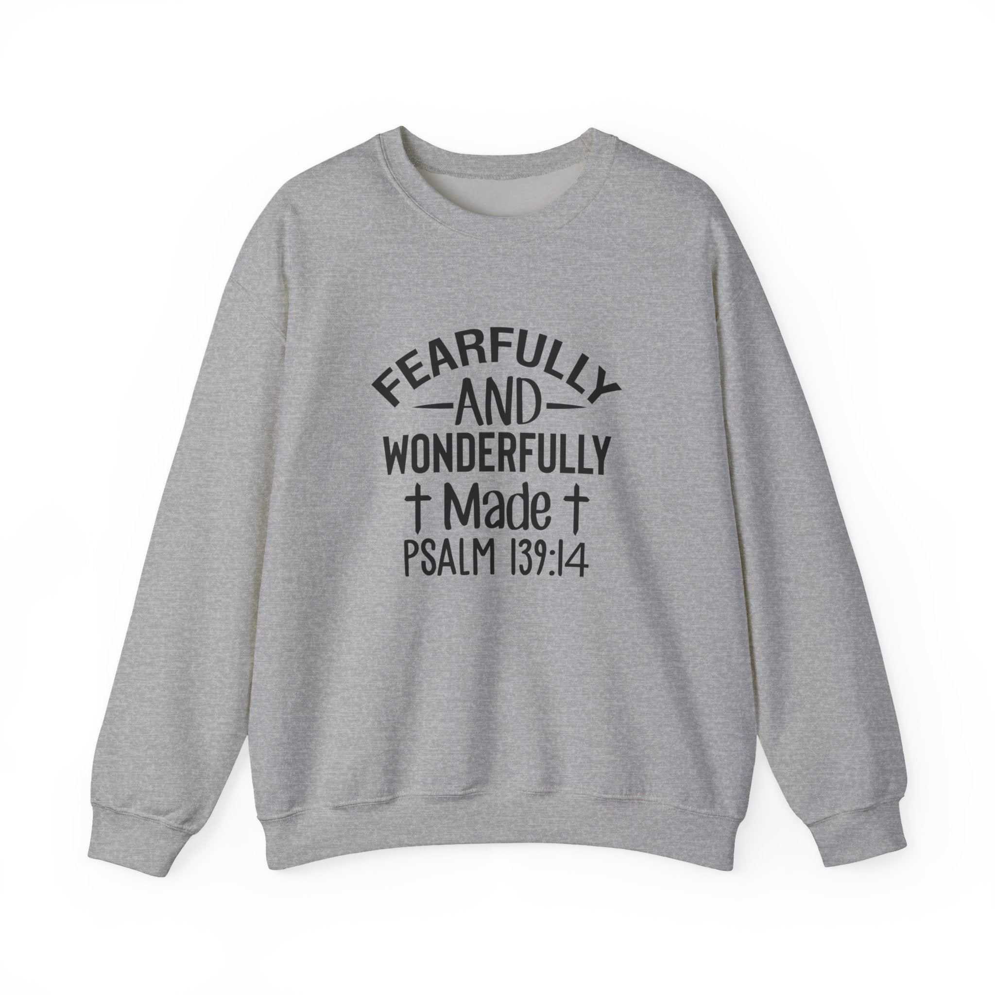 Faith Crewneck Sweatshirt — “Fearfully and Wonderfully Made” Psalm 139:14