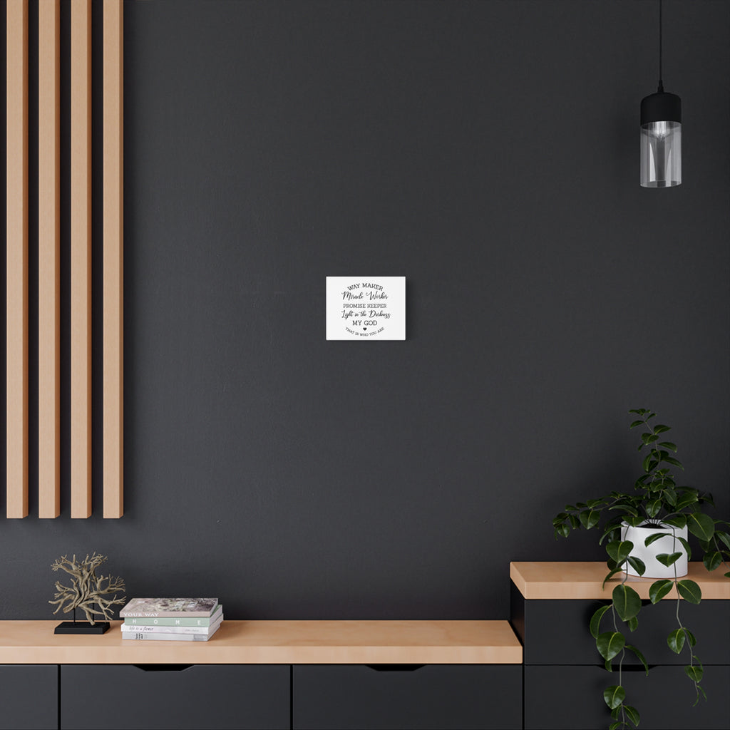 Way Maker Faith Canvas - 'Way Maker, Miracle Worker...' Stretched Wall Art